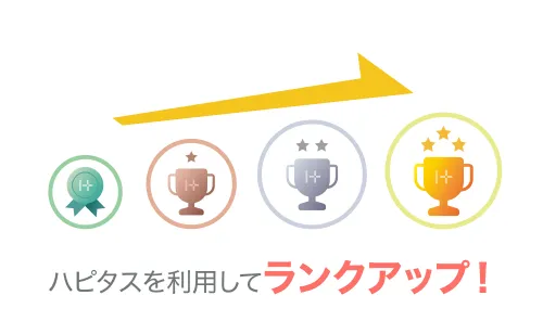 ハピタス会員ランク制度で最大5％増量